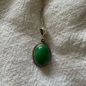 Turquoise-Green Pendant Necklace